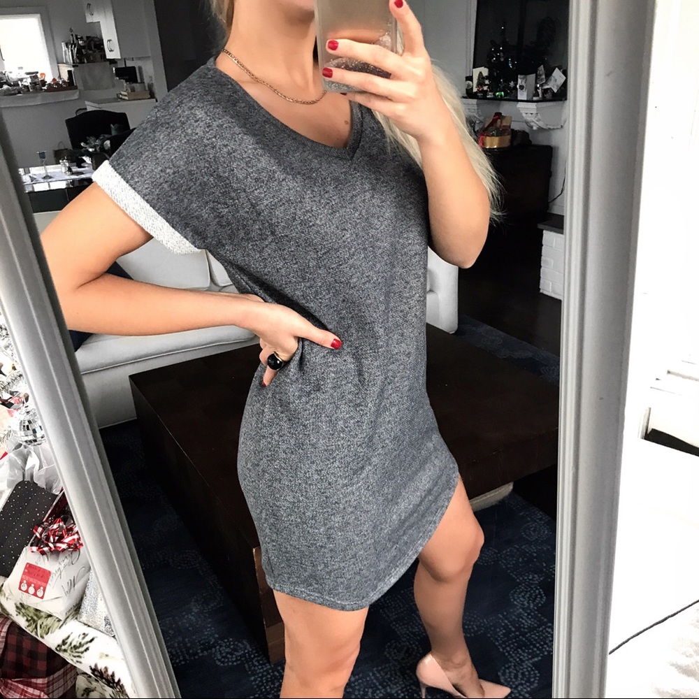 ☁️ ANTISTAR GREY SHORT SLEEVE DRESS ☁️ - Picture 3 of 9
